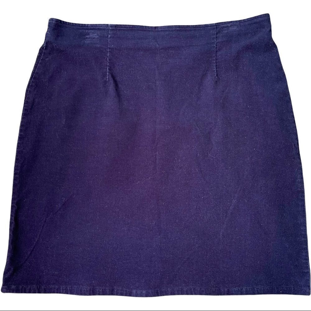 High Sierra Navy Corduroy Mini Skirt Sz 14